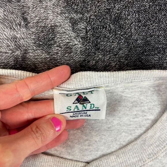 Vtg Galt Sand Fresno State Bulldogs Crewneck Sweatshirt M Gray Made In USA - Picture 7 of 11